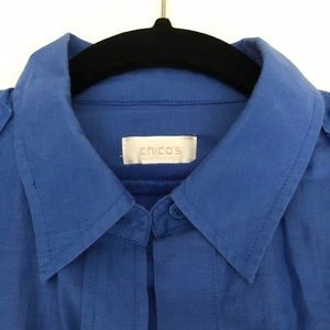 Chico’s Size 0 Blue Shirt & Top Set